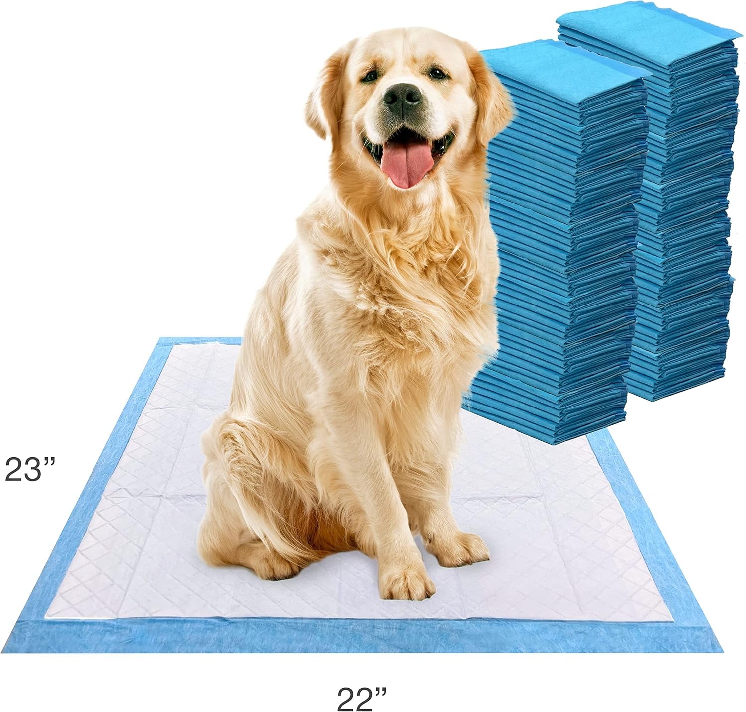 Wee-Wee Superior Performance Unscented Dog and Puppy Pee Pads, Quilted Leak-Proof Design for Housebreaking and Potty Training, 22" x 23", 100 Count