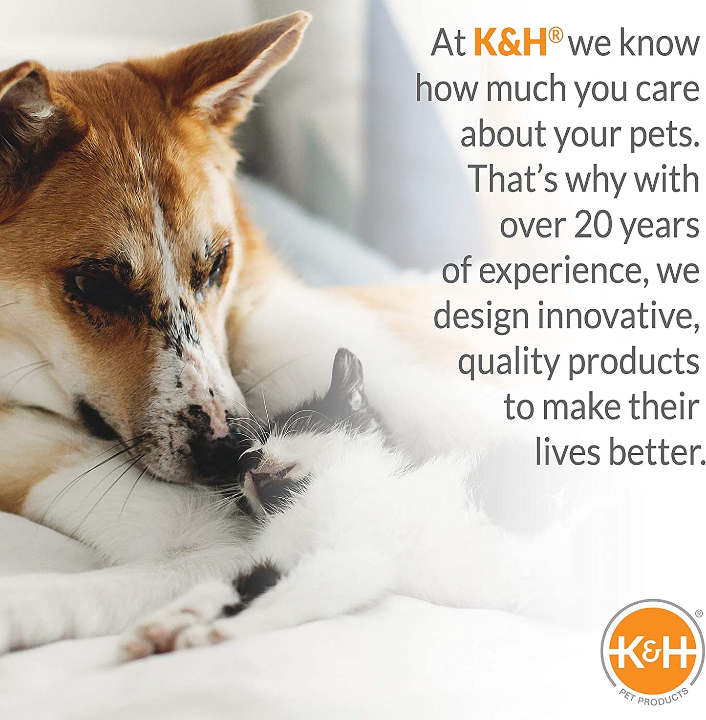 K&H Outdoor Elevated Dog Bed - Cooling Raised Bed for Medium & Large Pets, Breathable Mesh Hammock Design, Washable Cover, Portable Metal Frame, Gray, Large 42" x 30