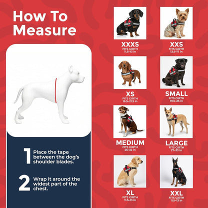 Service Dog Vest Harness - Durable and Adjustable with Reflective Straps, Removable Patches, 50 ADA Cards, Handle and D-Ring for Travel and Daily Use, Bright Red, XL (30"-39")