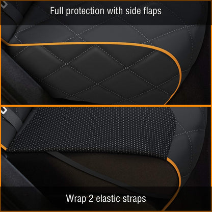 Orange Car Rear Seat Cover for Dogs, Durable Waterproof & Scratch Resistant Vehicle Backseat Protector, Nonslip Dog Accessory & Pet Protection for Back Seats, Machine Washable